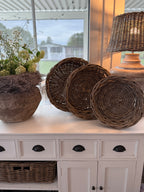 Rattan Tablett rund mittel