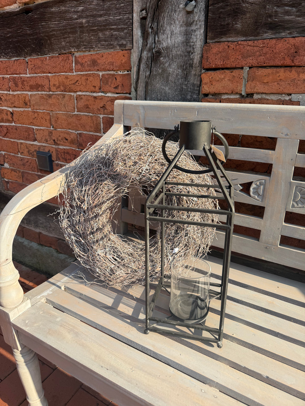Laterne Metall mit Glas