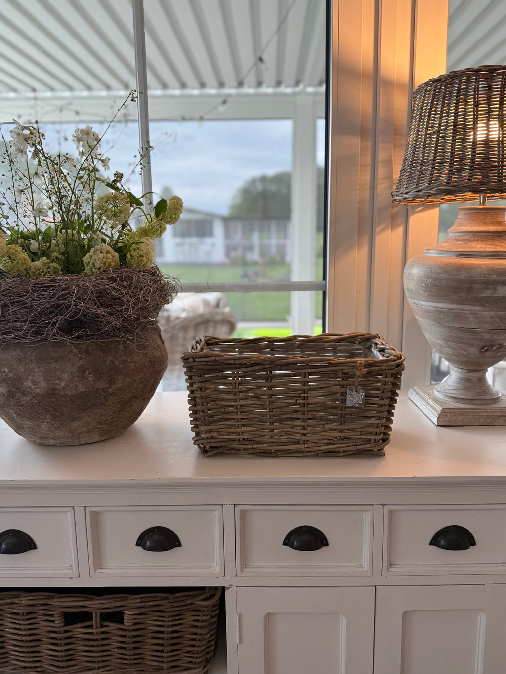 Rattan Pflanzkorb