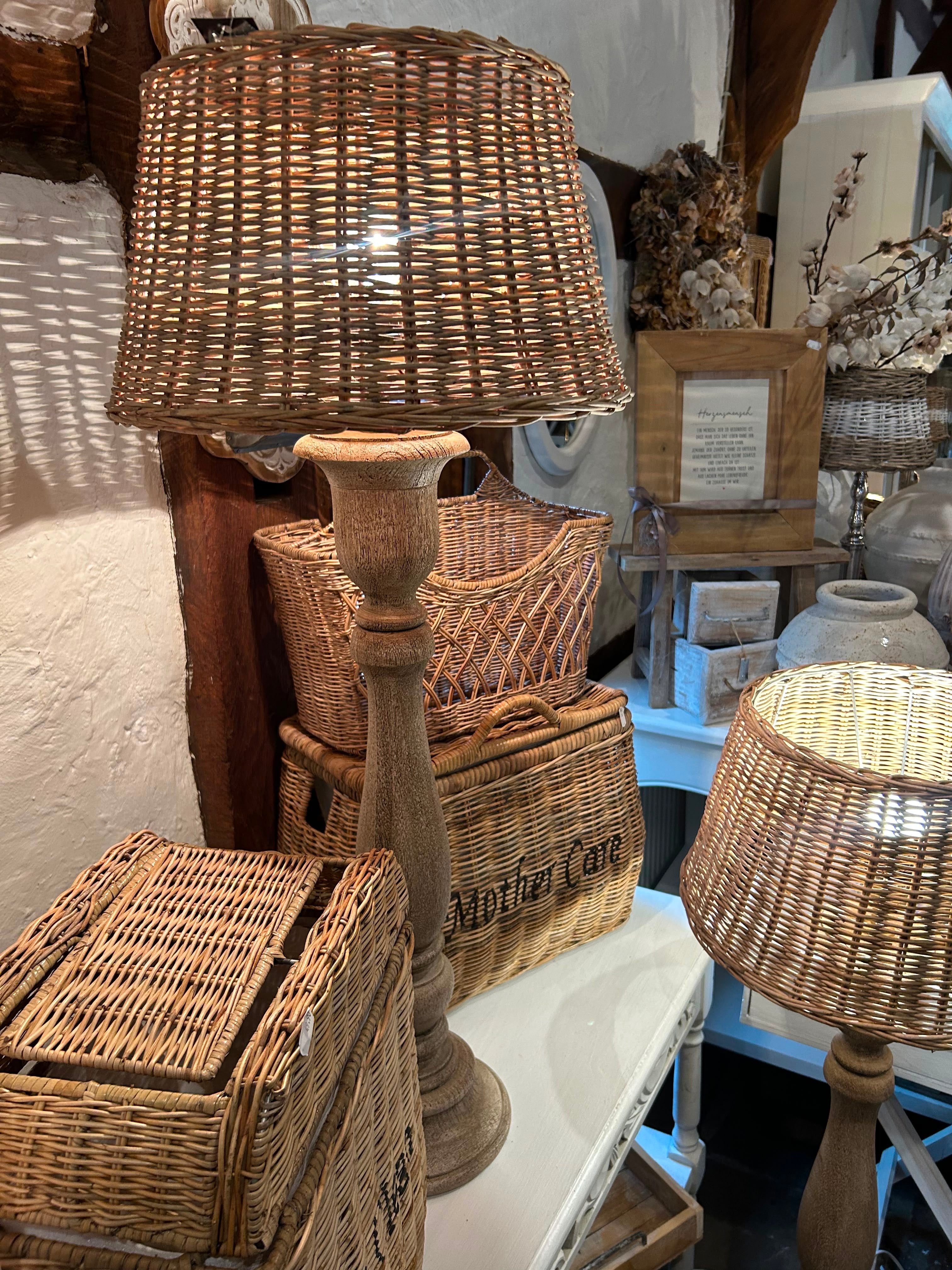 Lampenfuß Landhaus Altholz (70 cm)