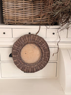 Rattan Bilderrahmen rund