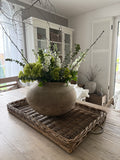 Serviertablett aus Rattan