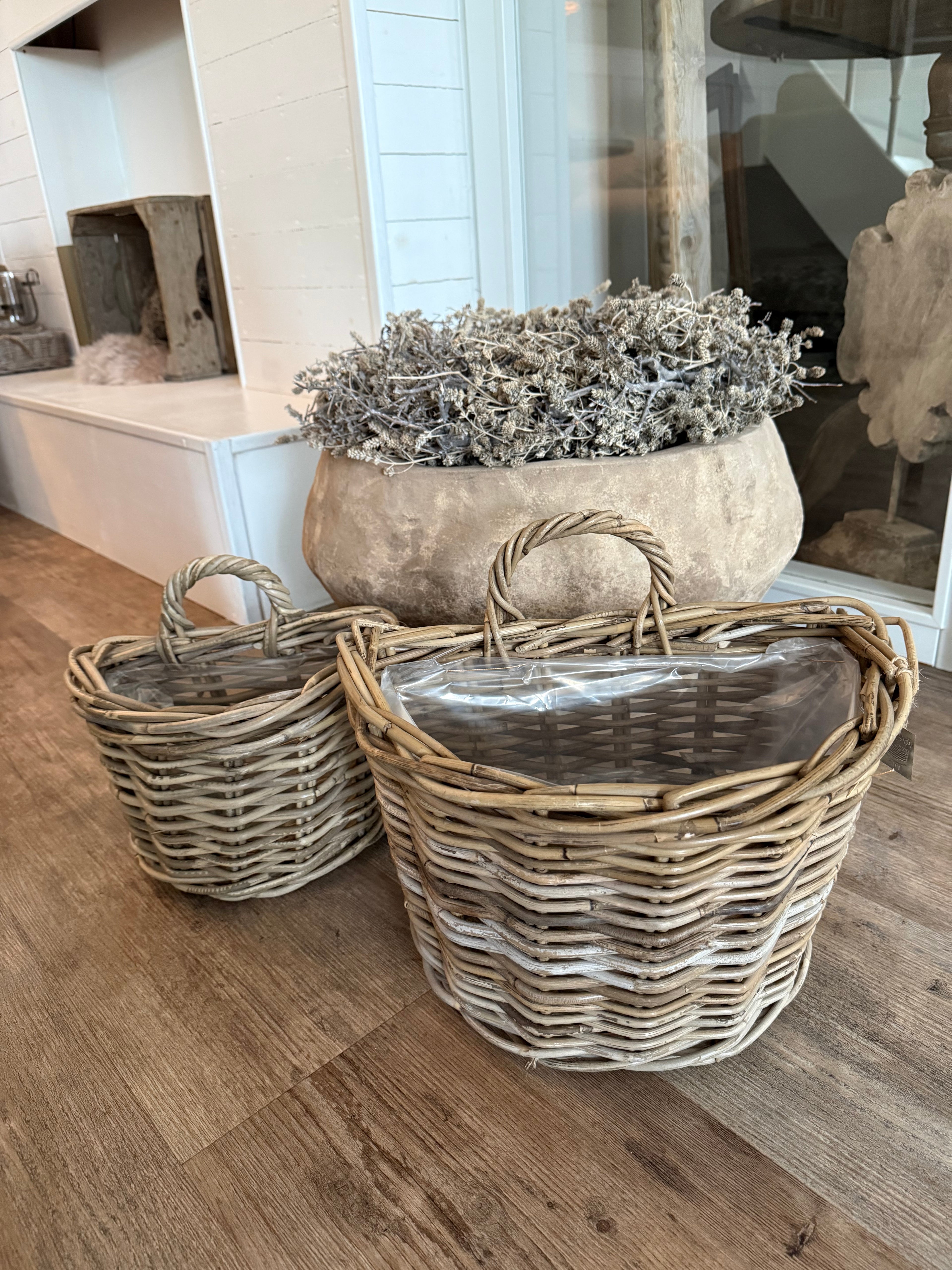 Wandkorb Rattan klein