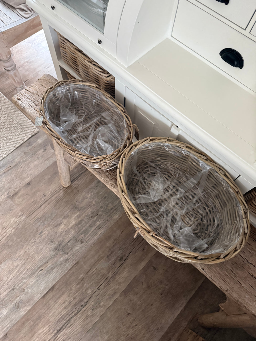 Pflanzschale Rattan groß