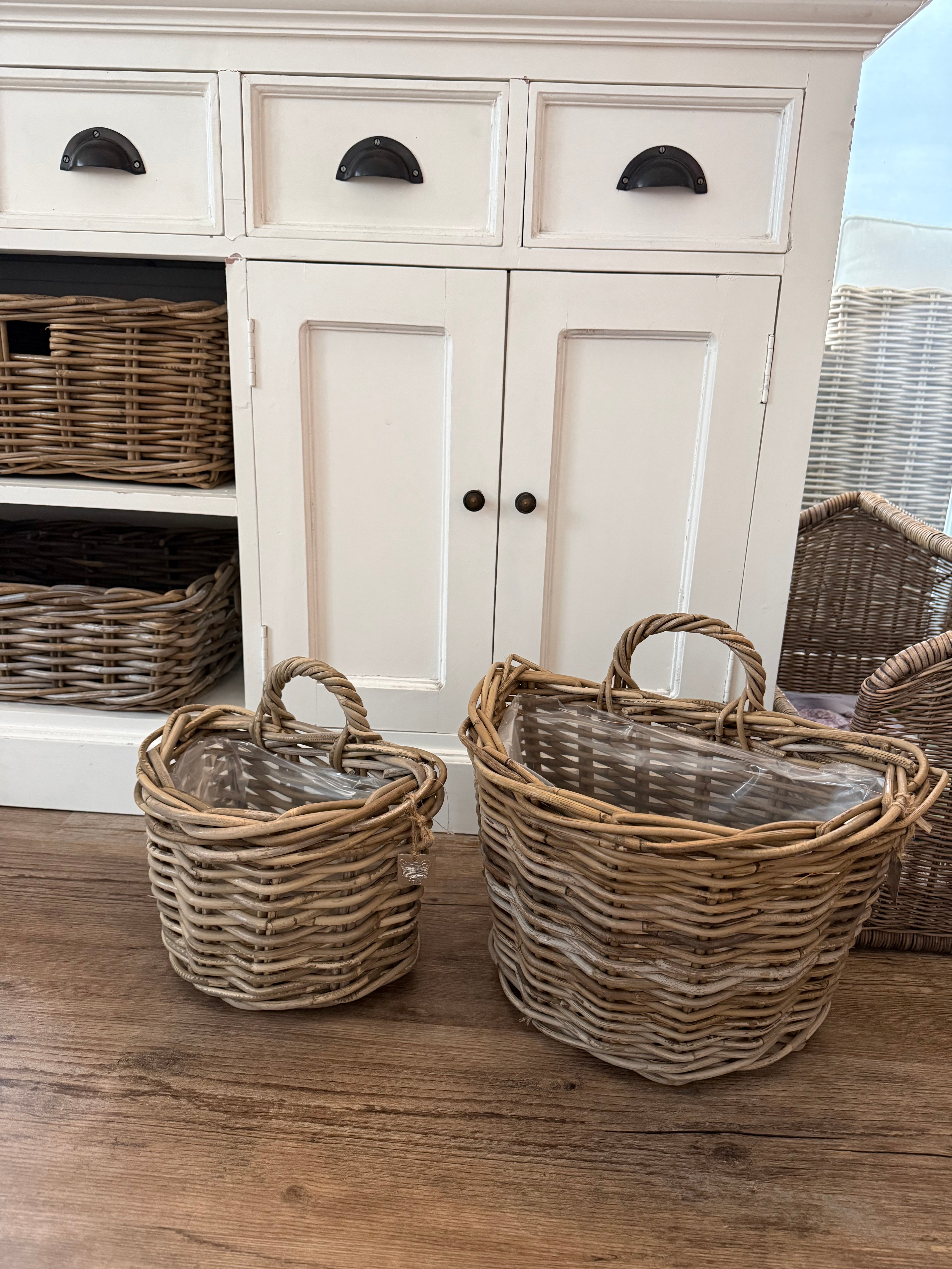 Wandkorb Rattan Groß