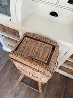 Rattan Korb Wäsche / Abfallkorb