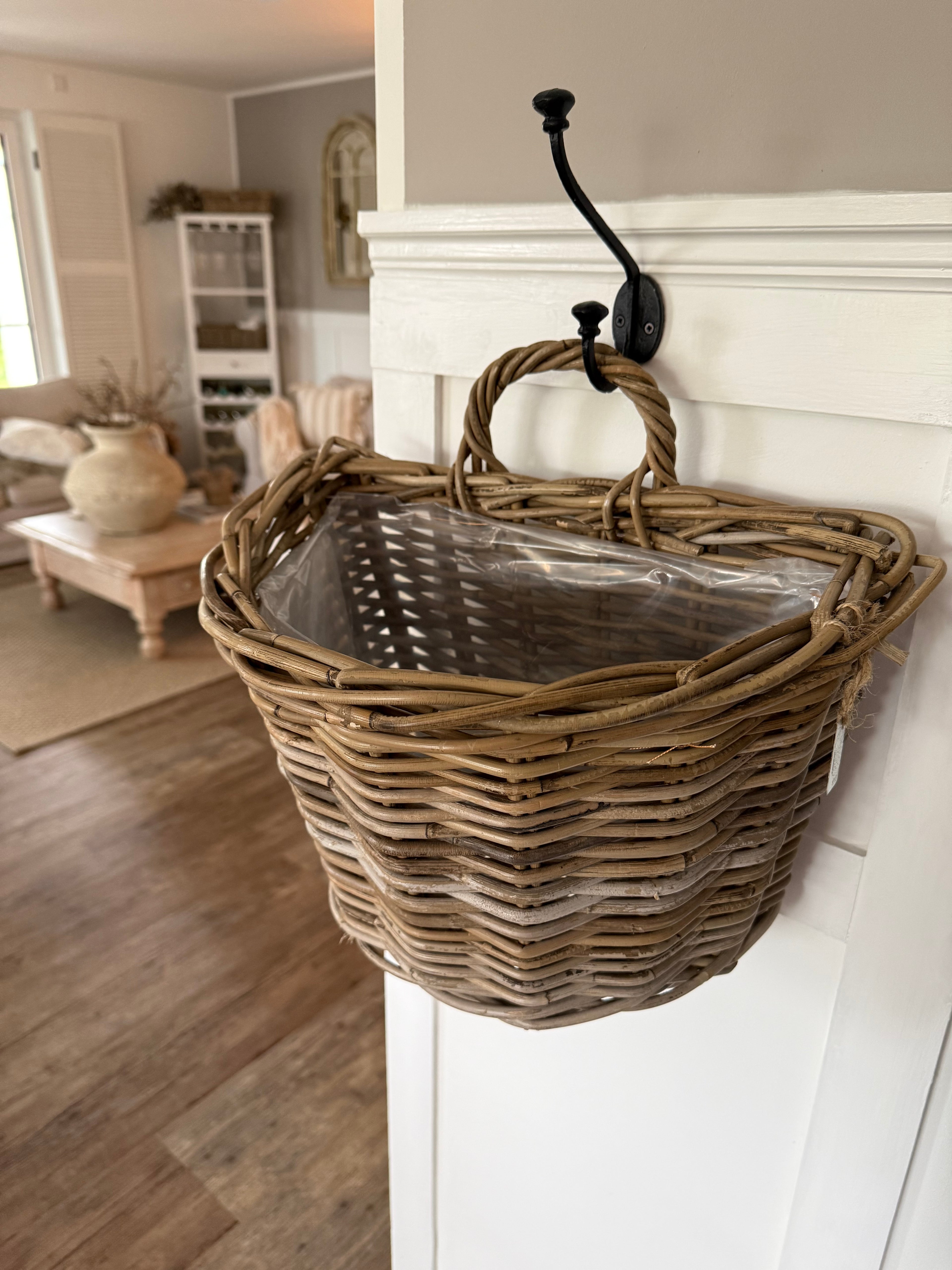 Wandkorb Rattan Groß