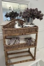 Handtuchregal aus Rattan