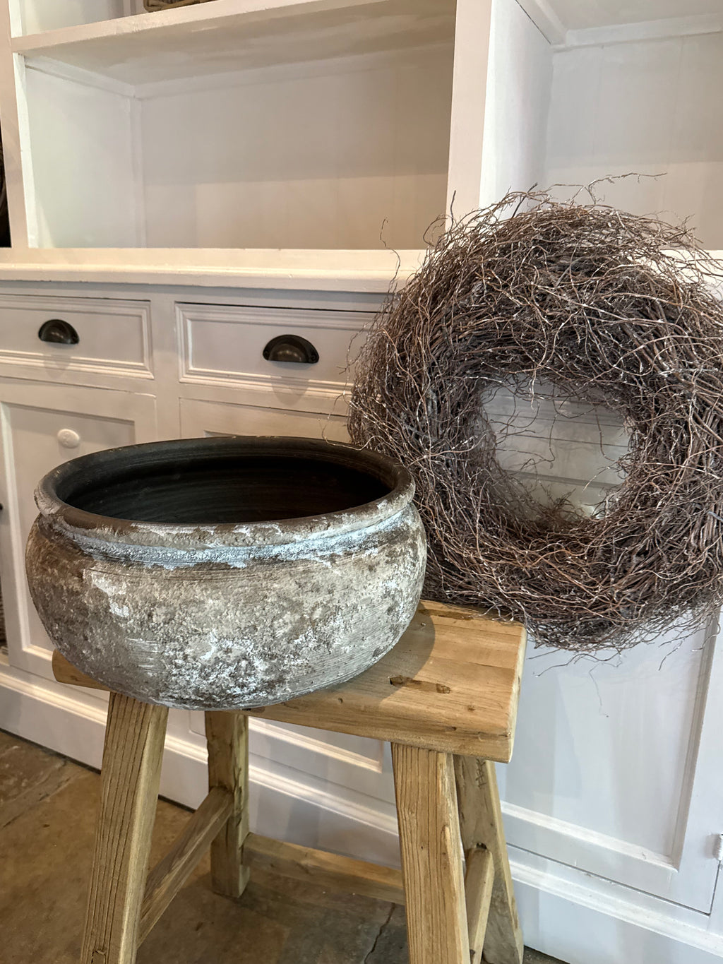 Topf rund Rustic