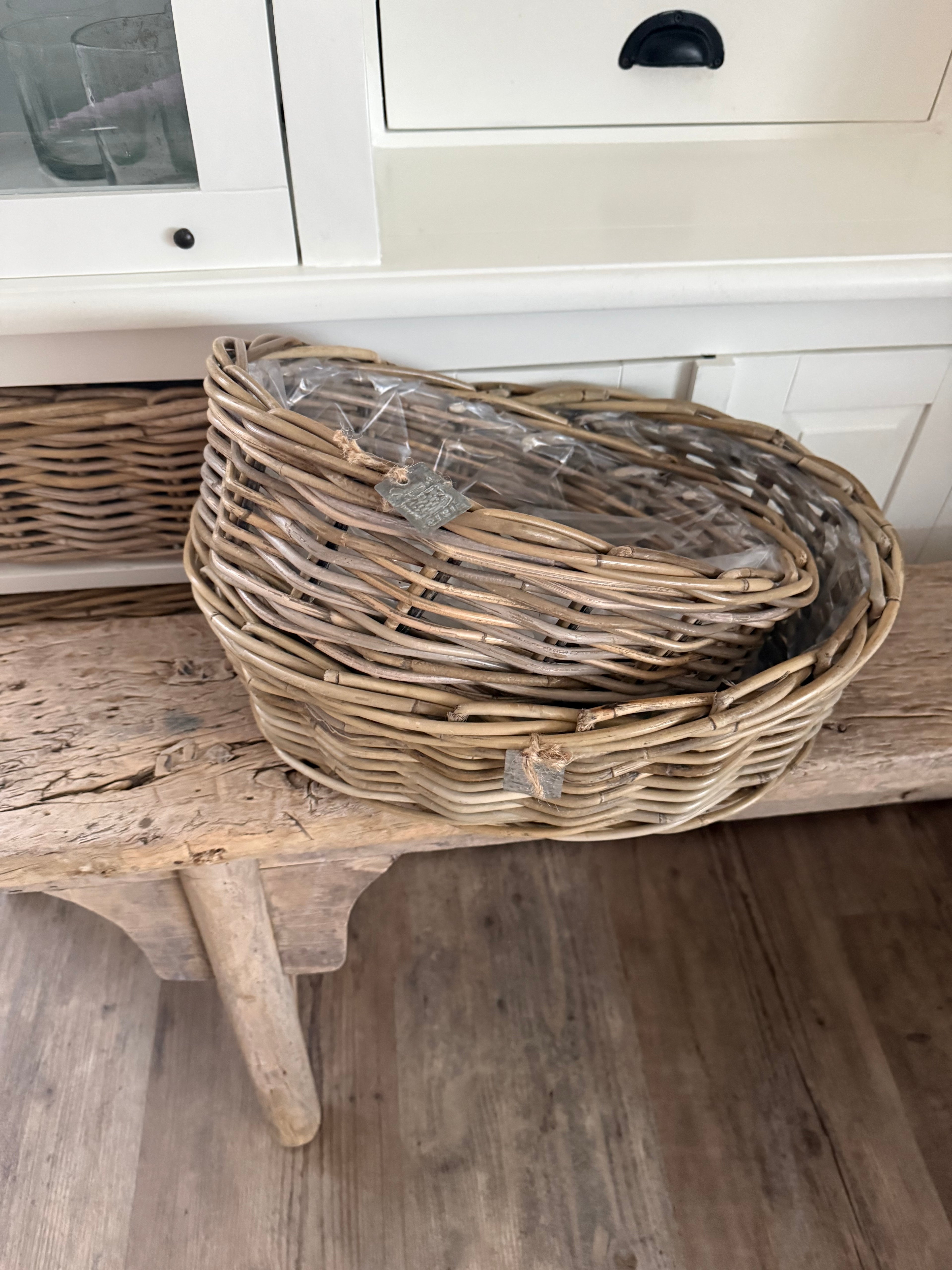Pflanzschale Rattan groß