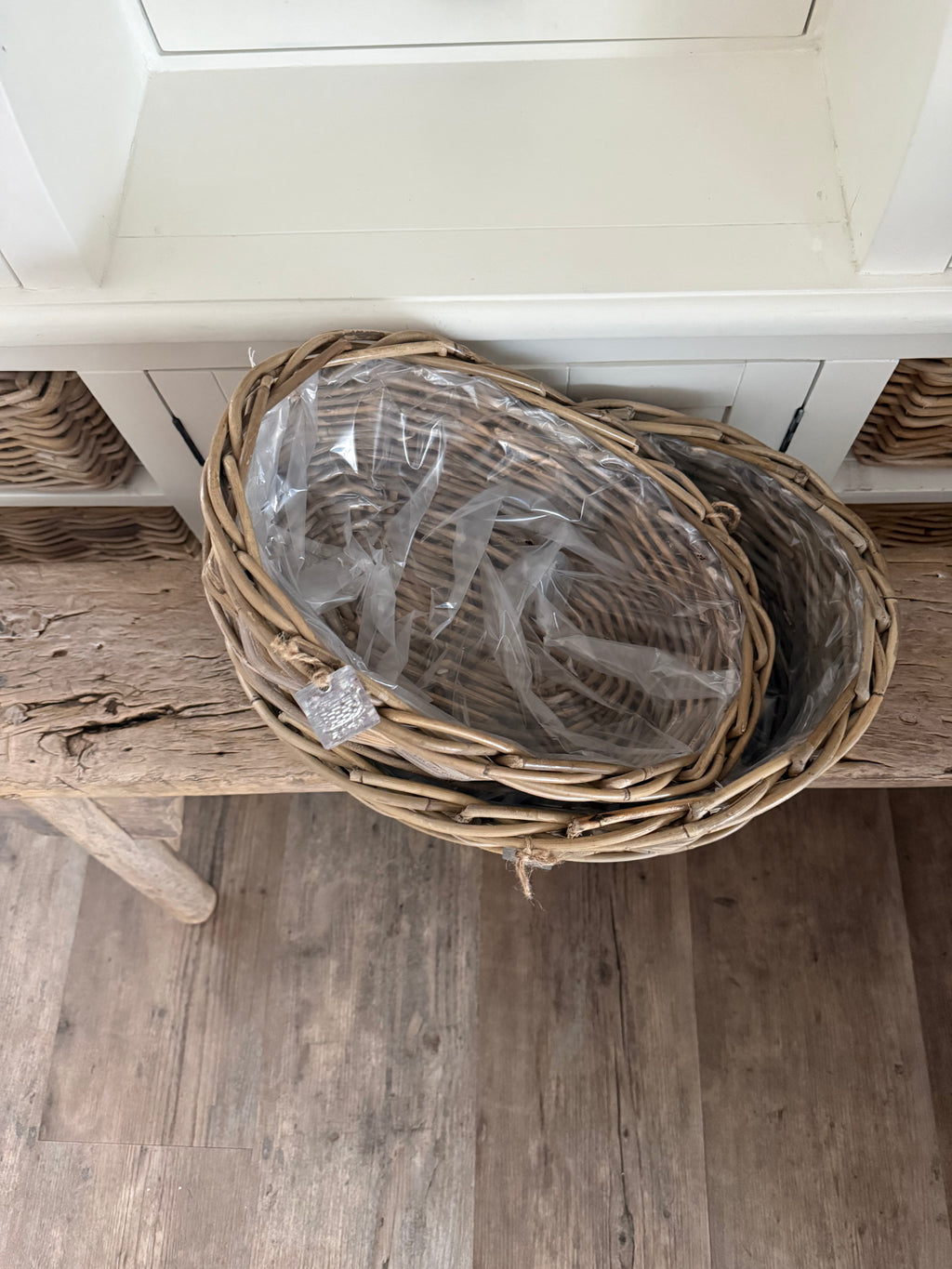 Pflanzschale Rattan groß