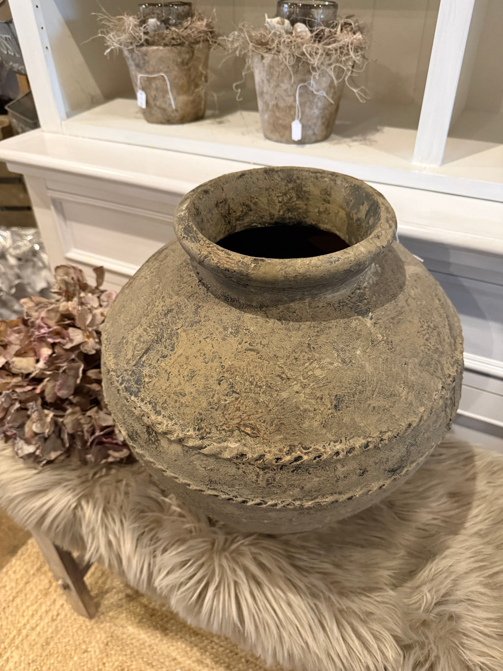 Vase aus Ton Natur