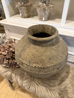 Vase aus Ton Natur