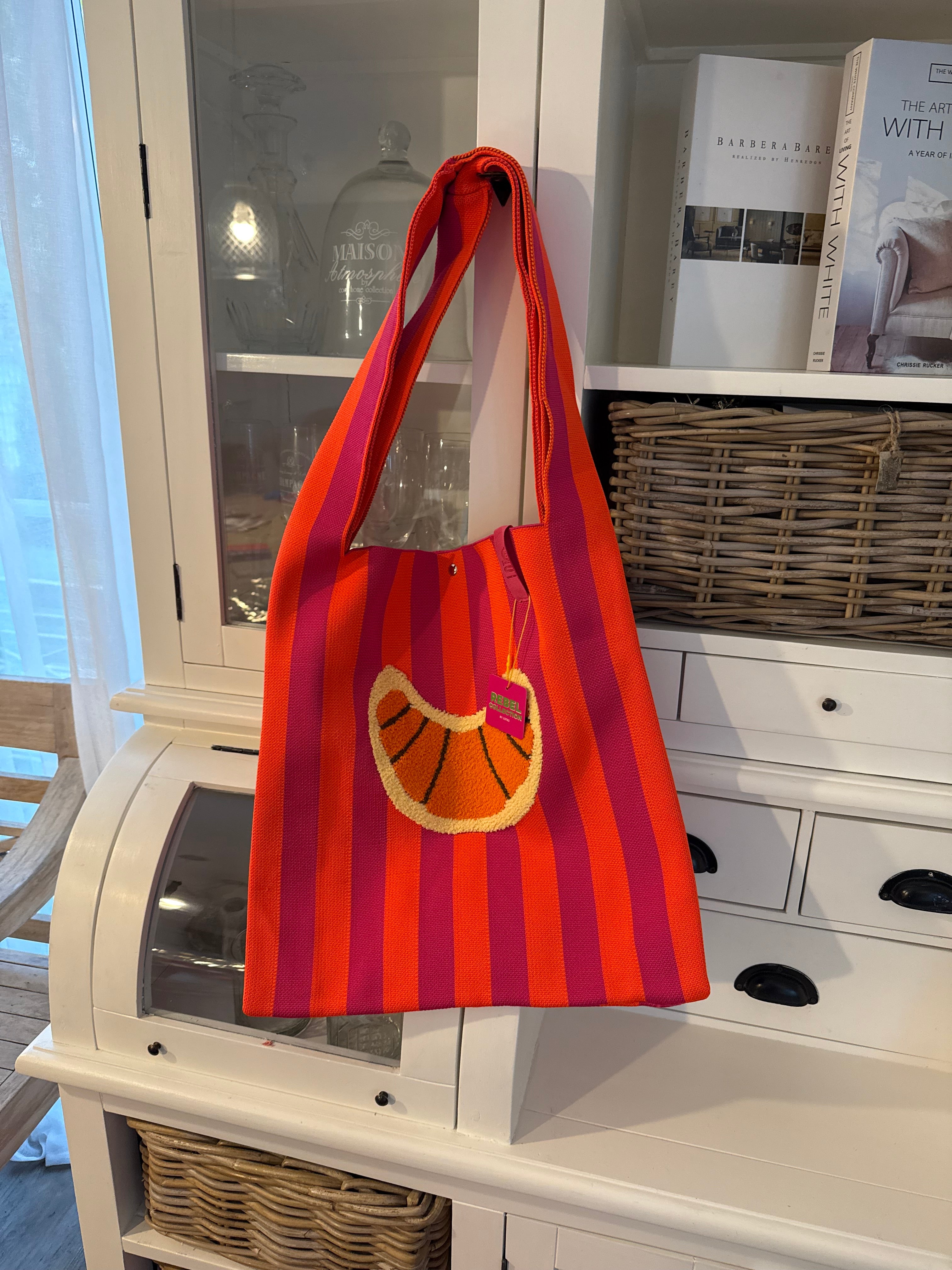 Handtasche „Croissant“ lang