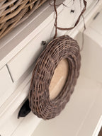 Rattan Bilderrahmen rund