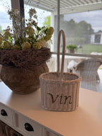Rattankorb Weiß „Vin“
