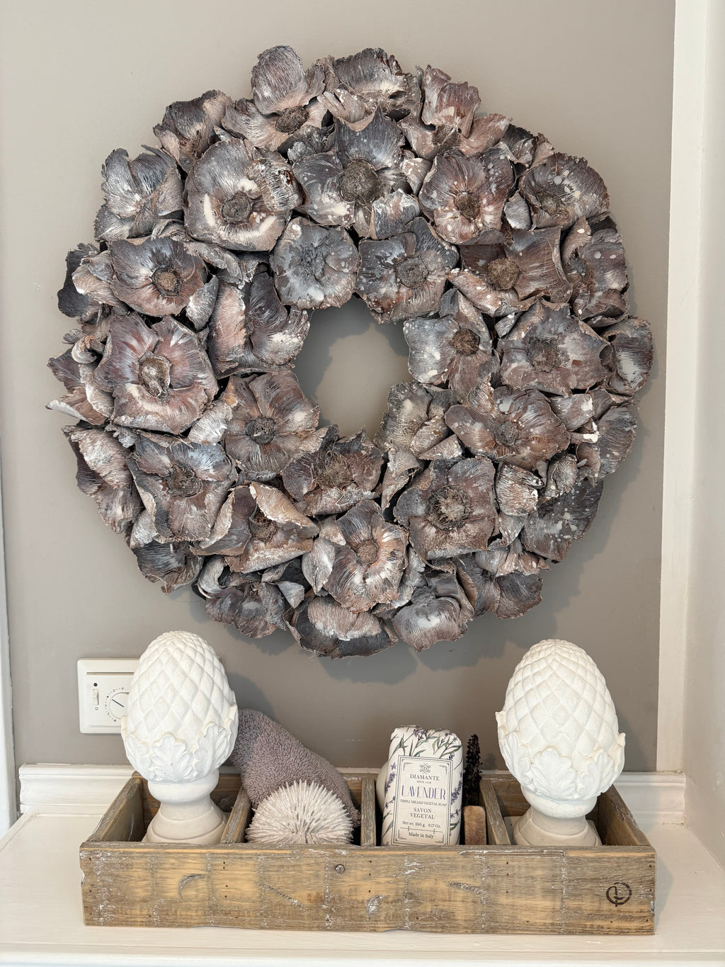 Palm Cup Kranz Taupe