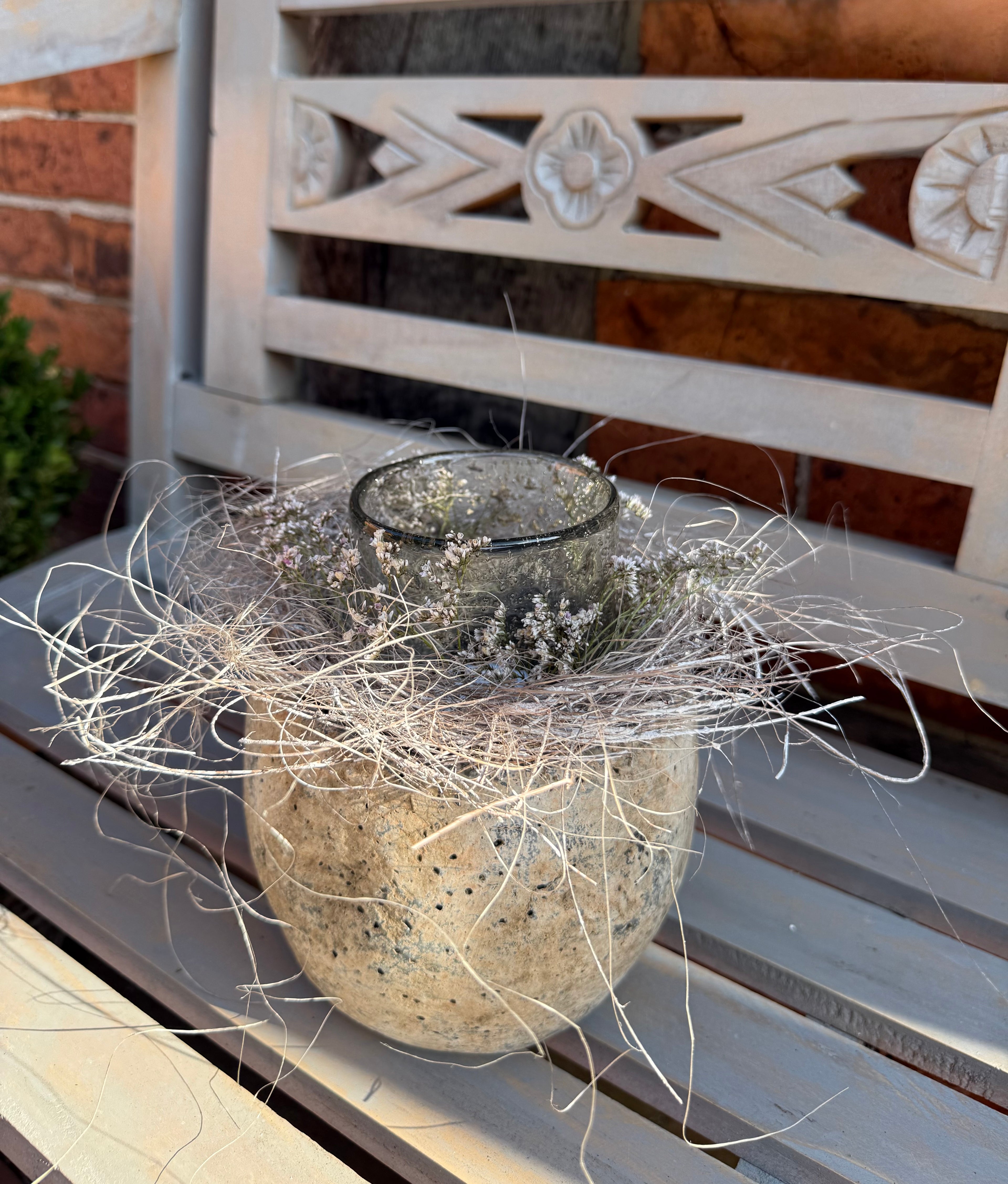 Topf Rustic mit Windlicht