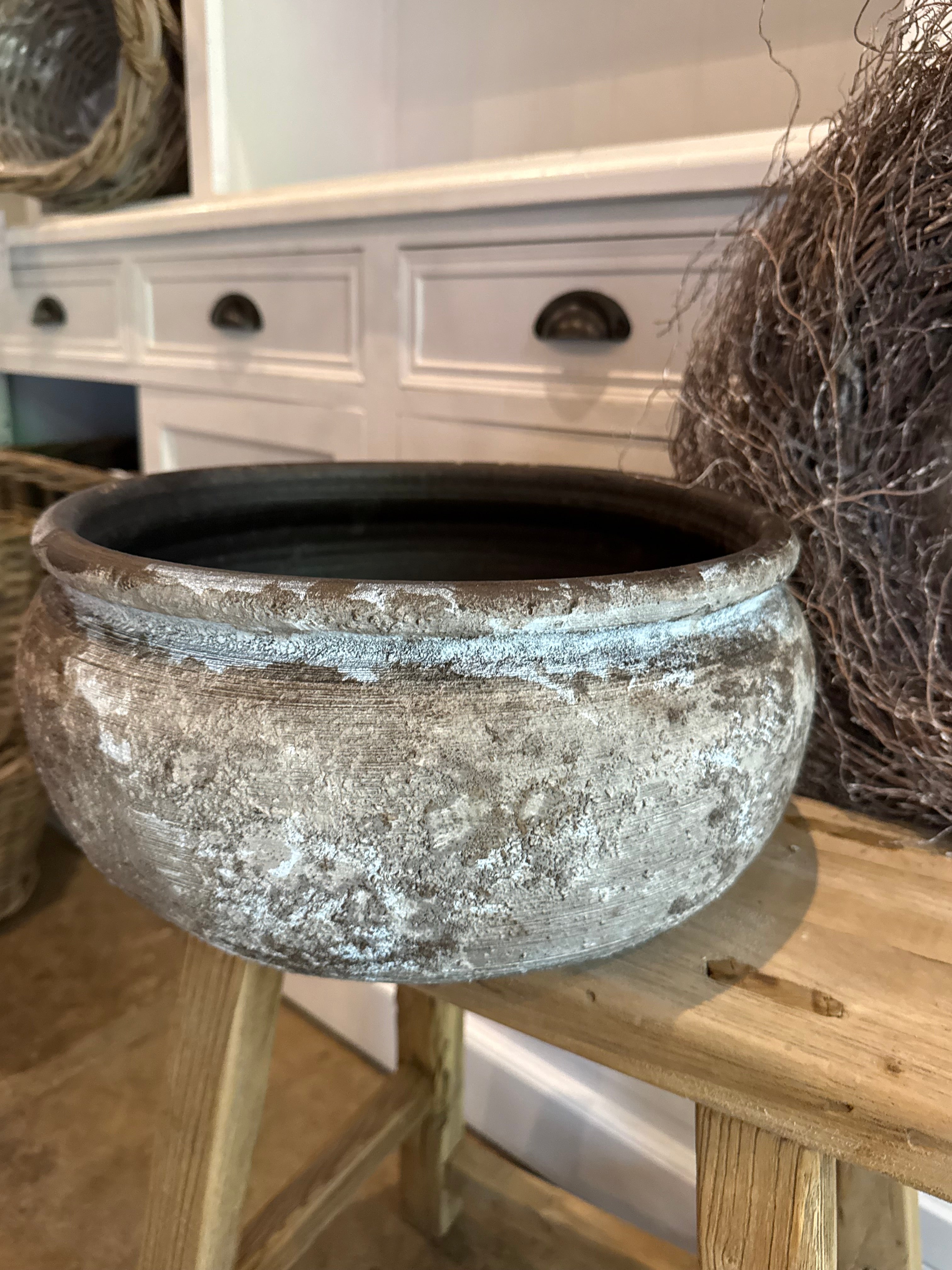 Topf rund Rustic