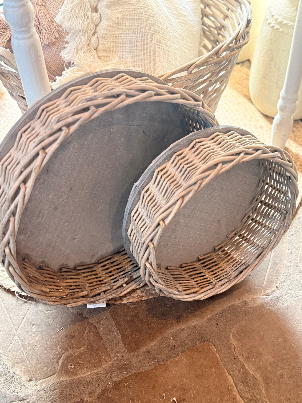 Rattan Tablett rund Groß