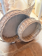 Rattan Tablett rund Groß