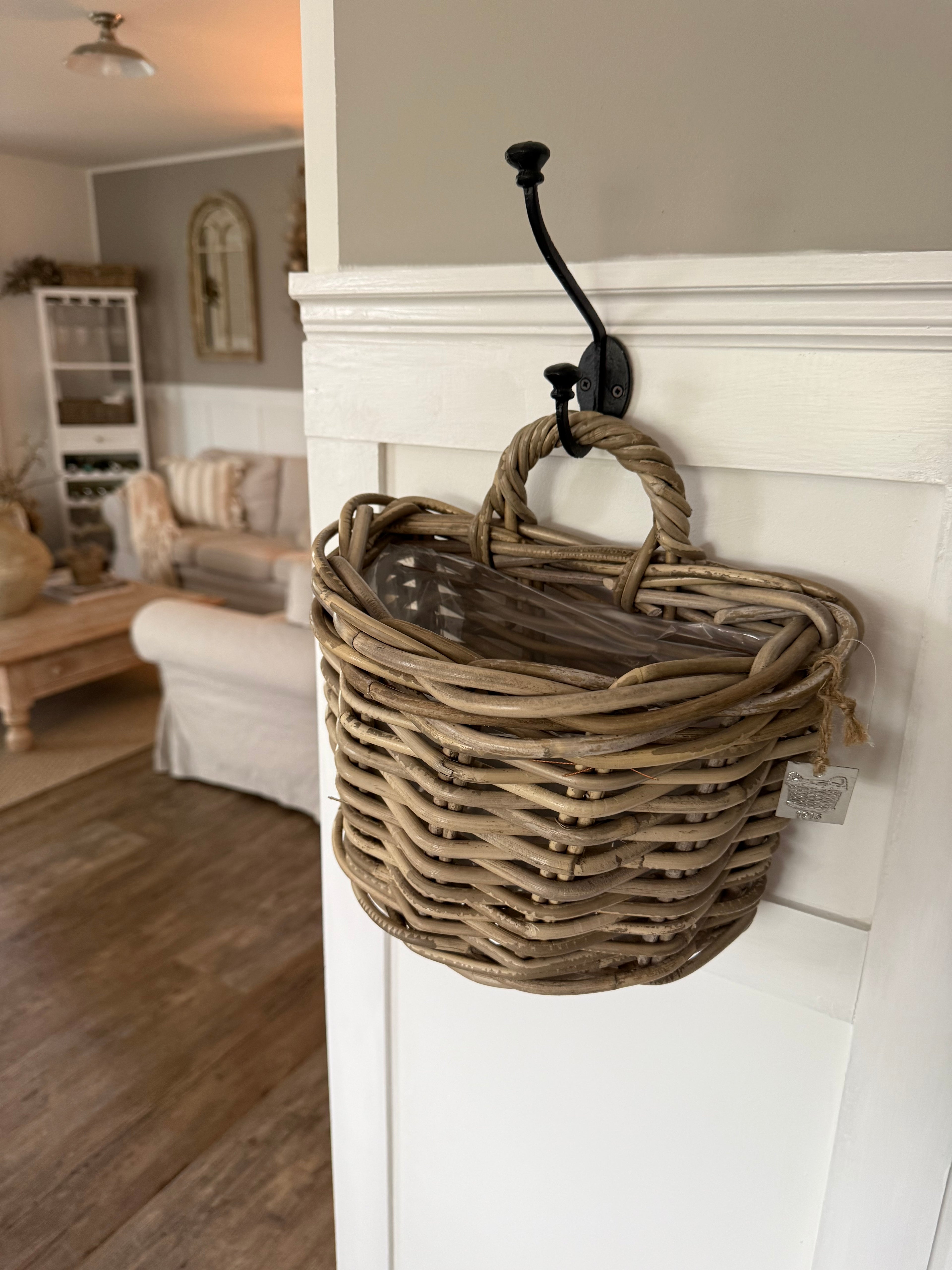 Wandkorb Rattan klein