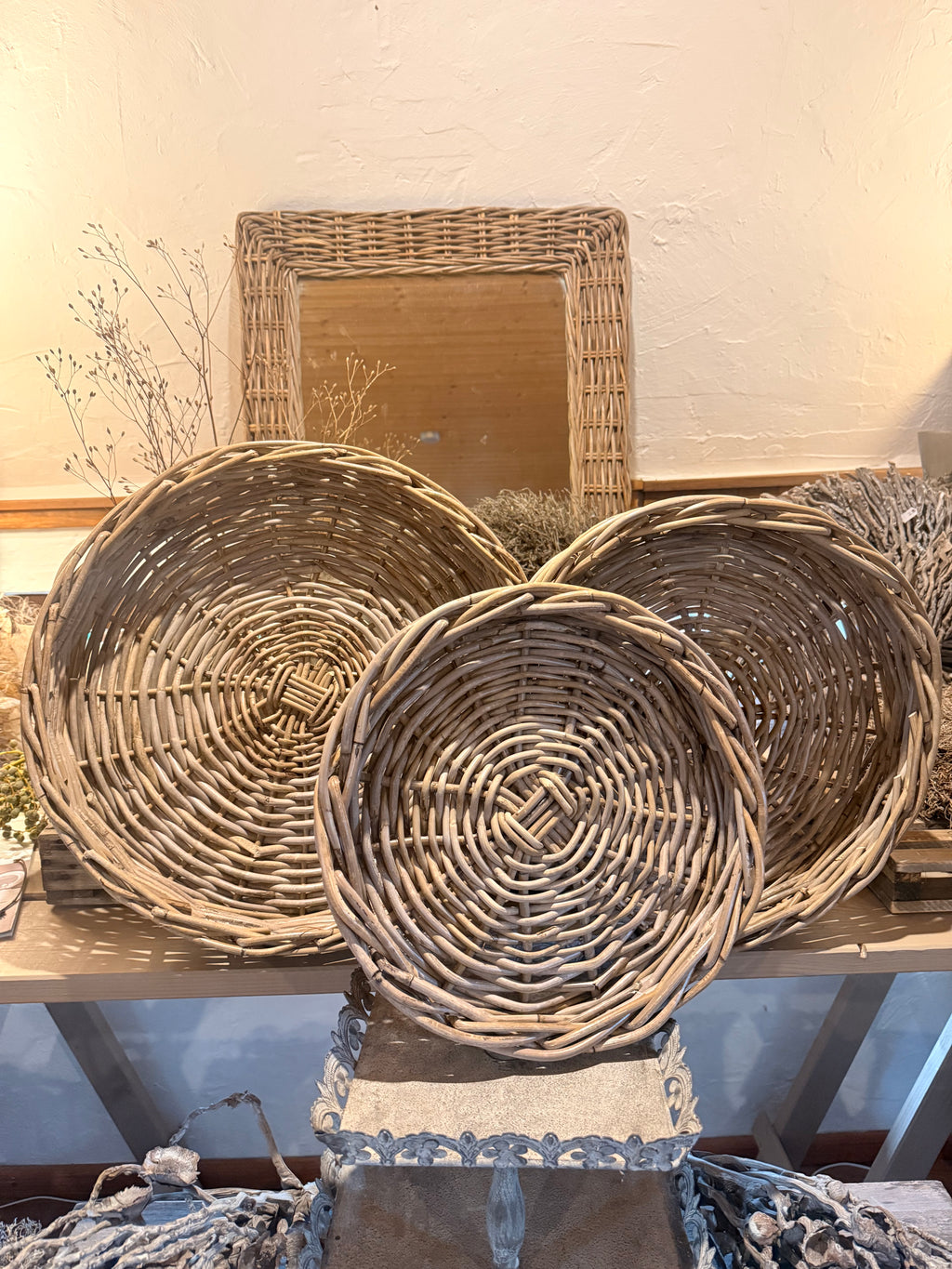 Rattan Tablett Groß