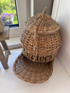 Kartoffelkorb aus Rattan