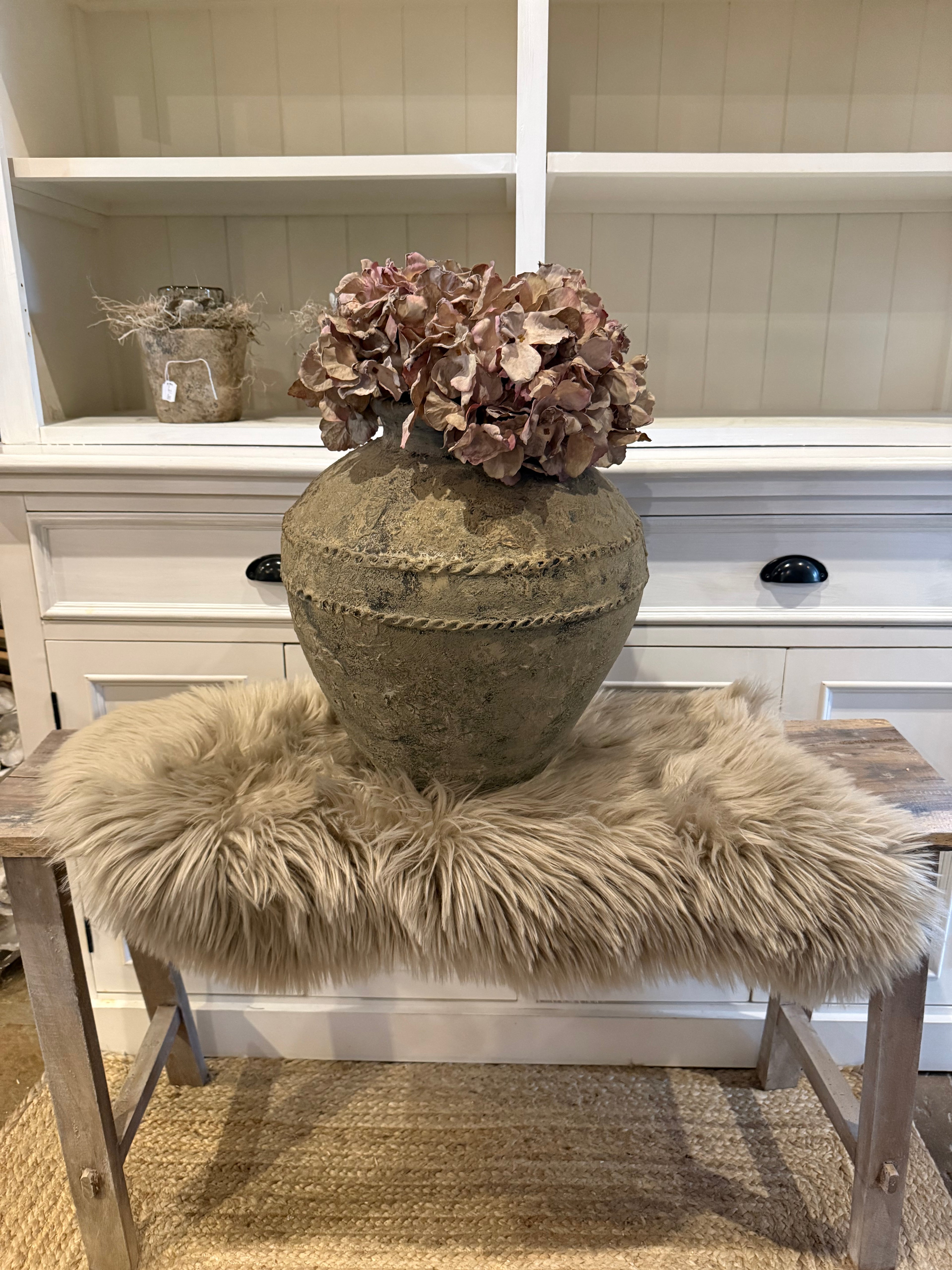 Vase aus Ton Natur