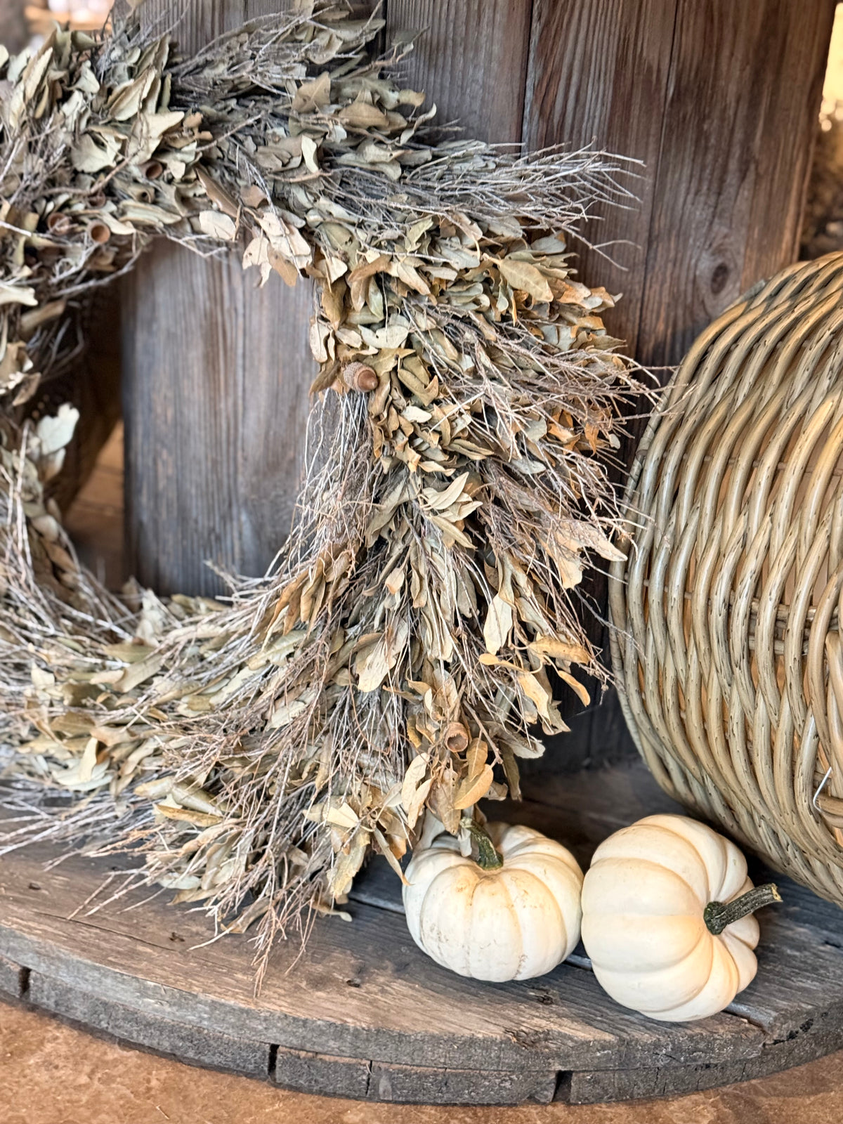 Getrockneter Kranz aus Steineiche