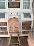 Rattan Korb Wäsche / Abfallkorb
