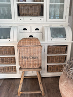 Rattan Korb Wäsche / Abfallkorb