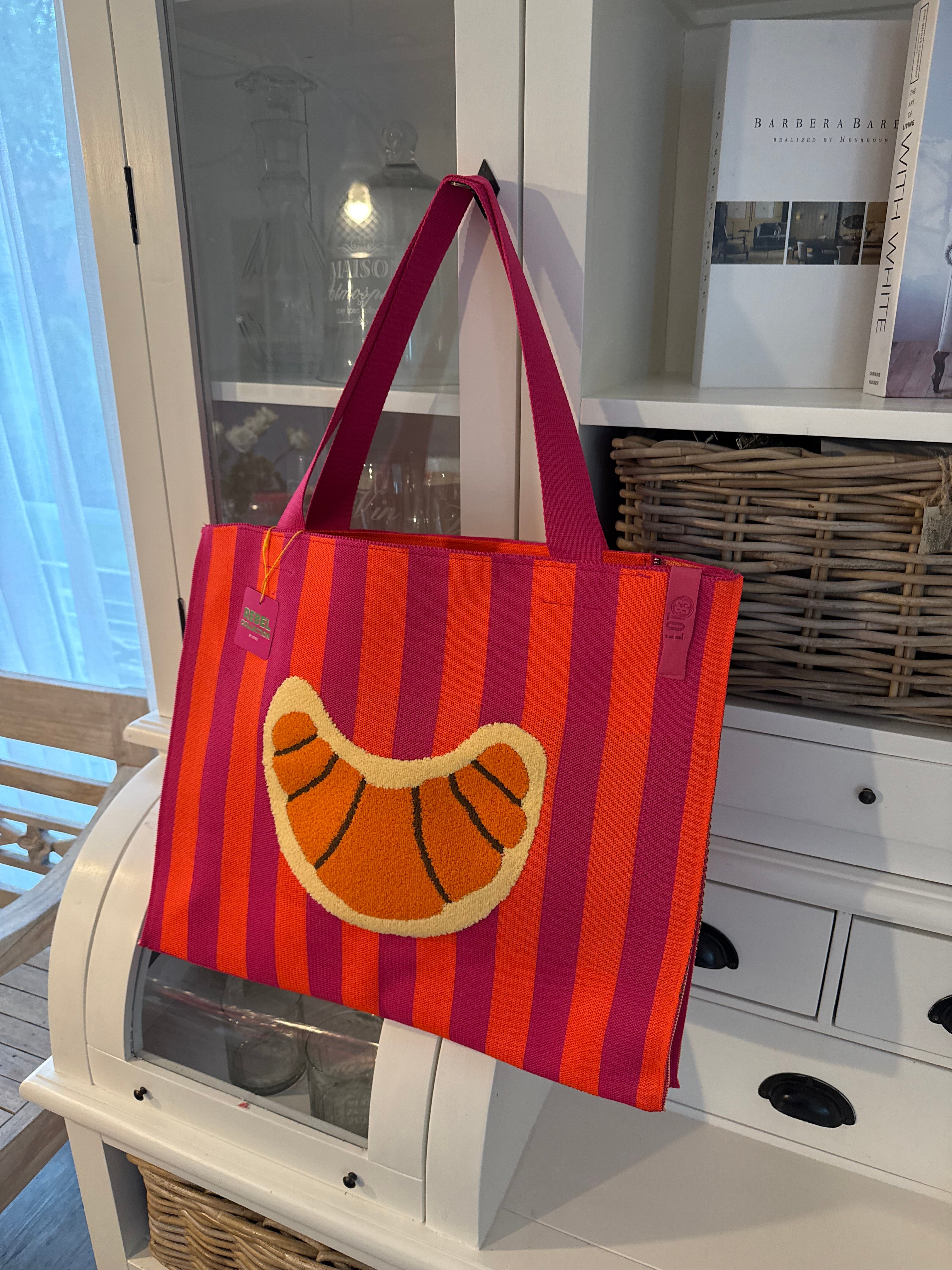 Handtasche Strandtasche „Croissant“