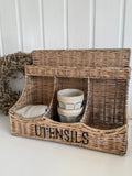 Rattan Utensilien-Regal