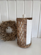 Rattan Küchenrollenhalter