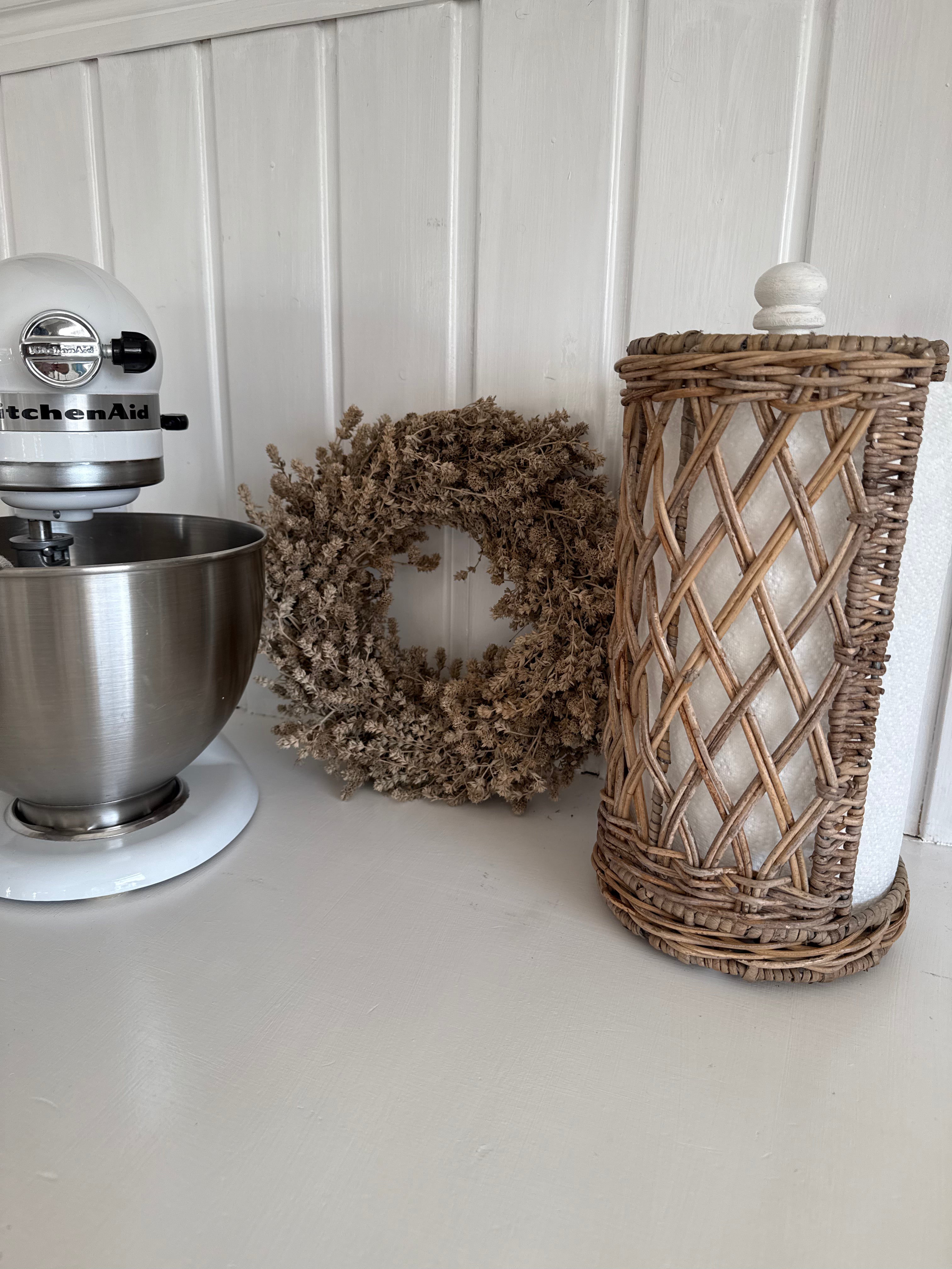 Rattan Küchenrollenhalter