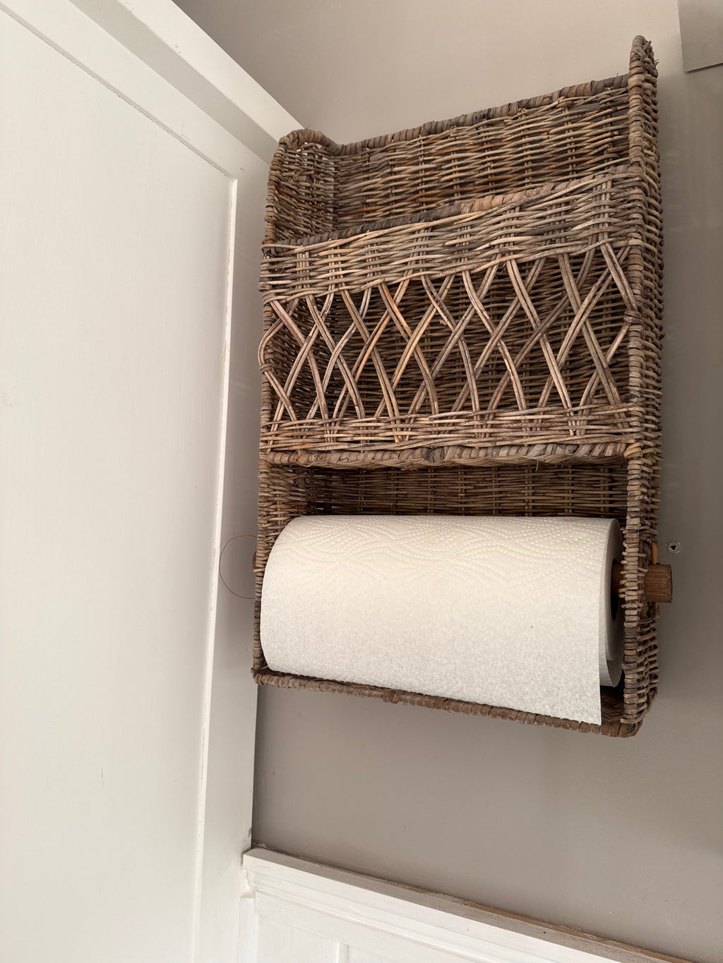 Küchenrollenhalter Rattan