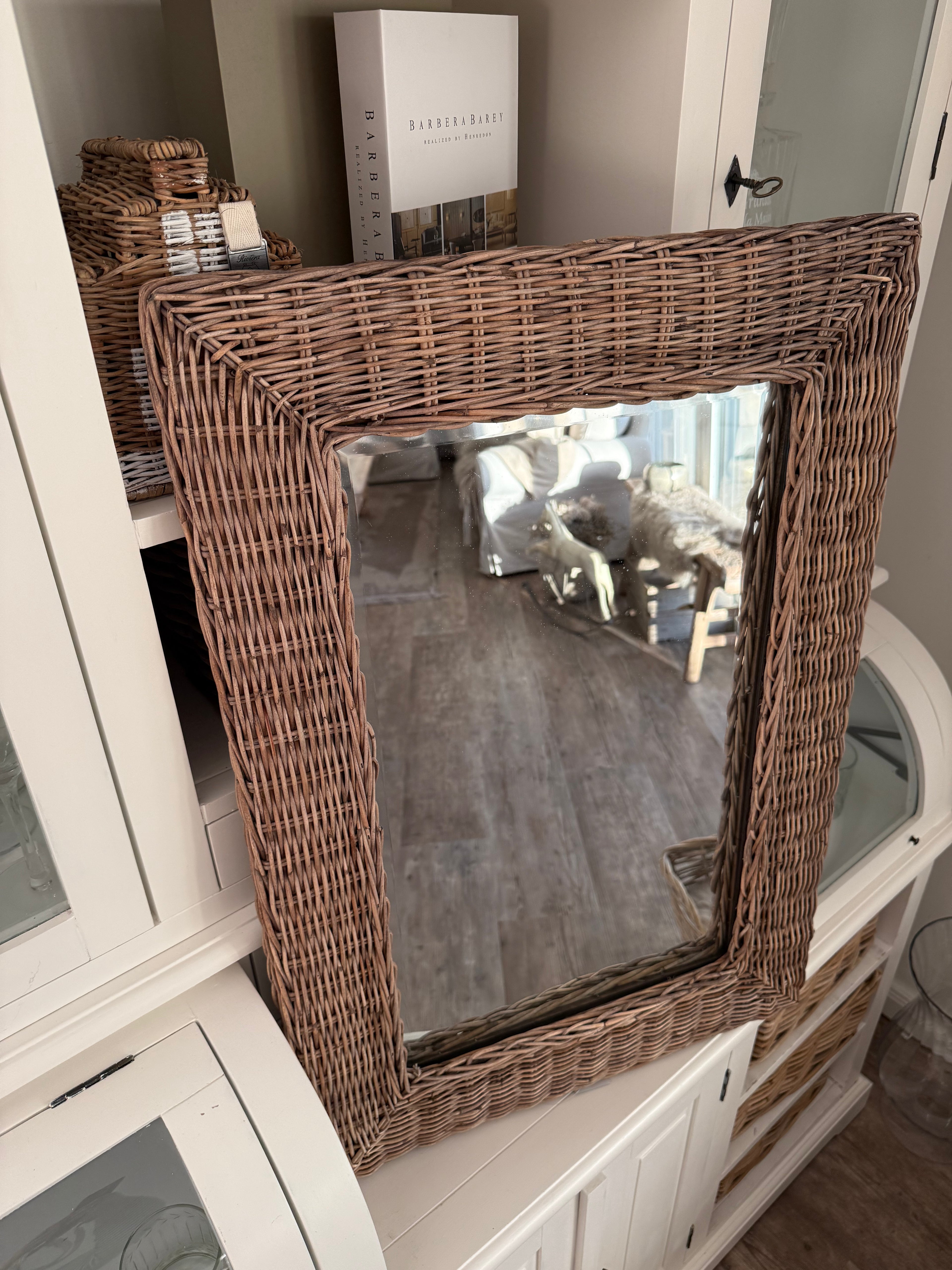 Rattan Spiegel
