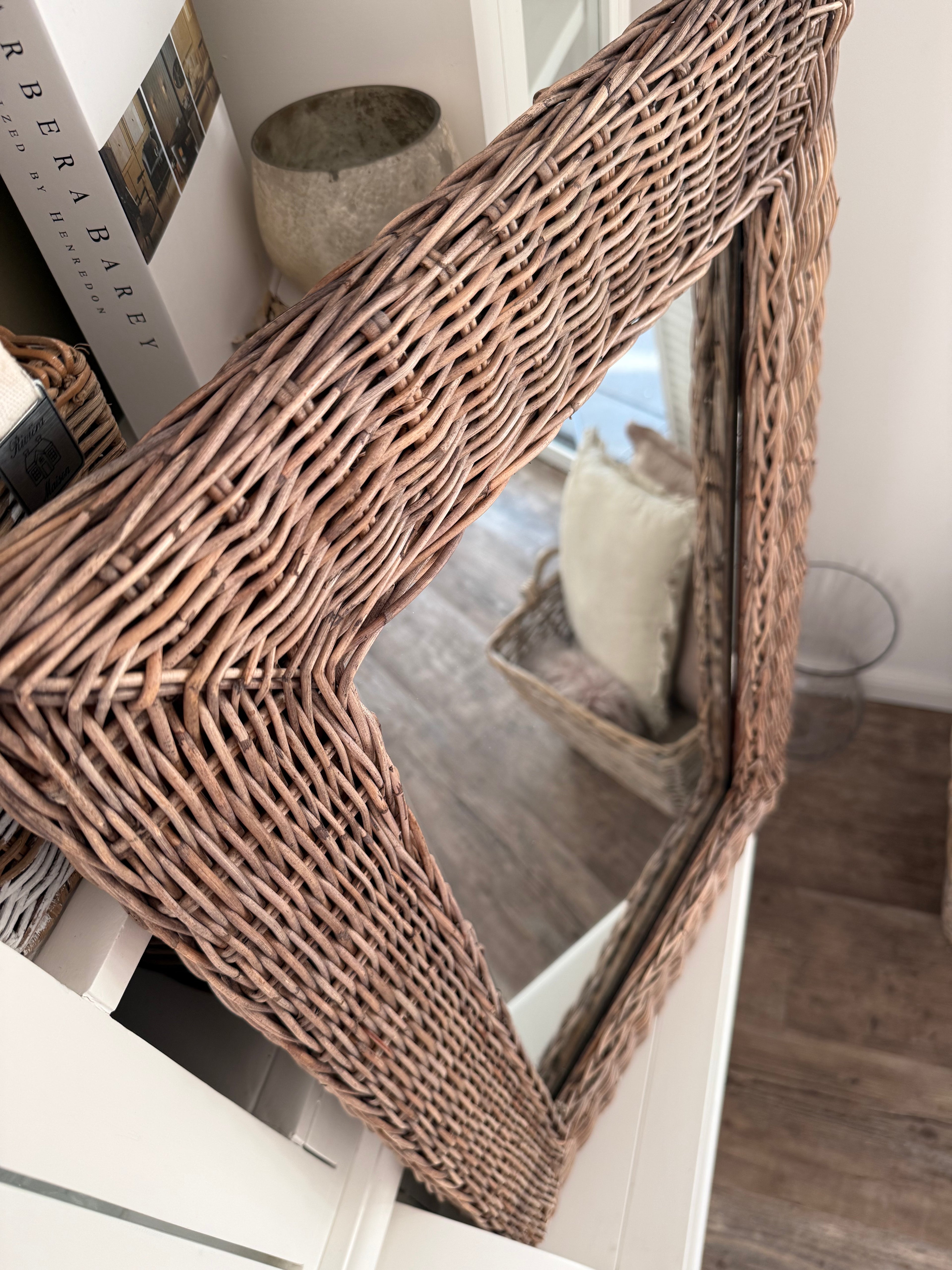 Rattan Spiegel