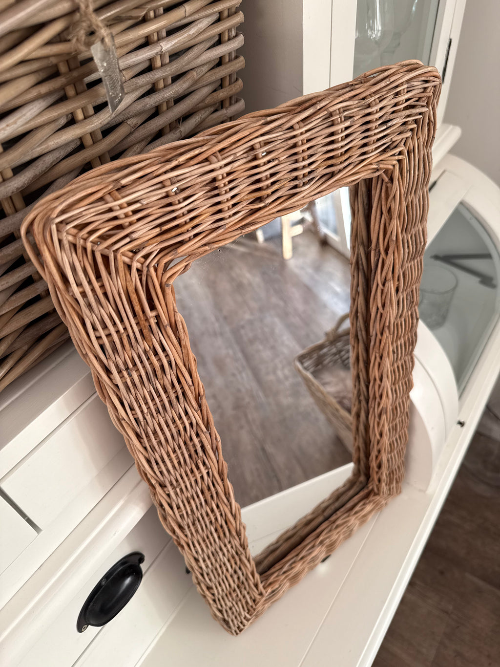 Rattan Spiegel