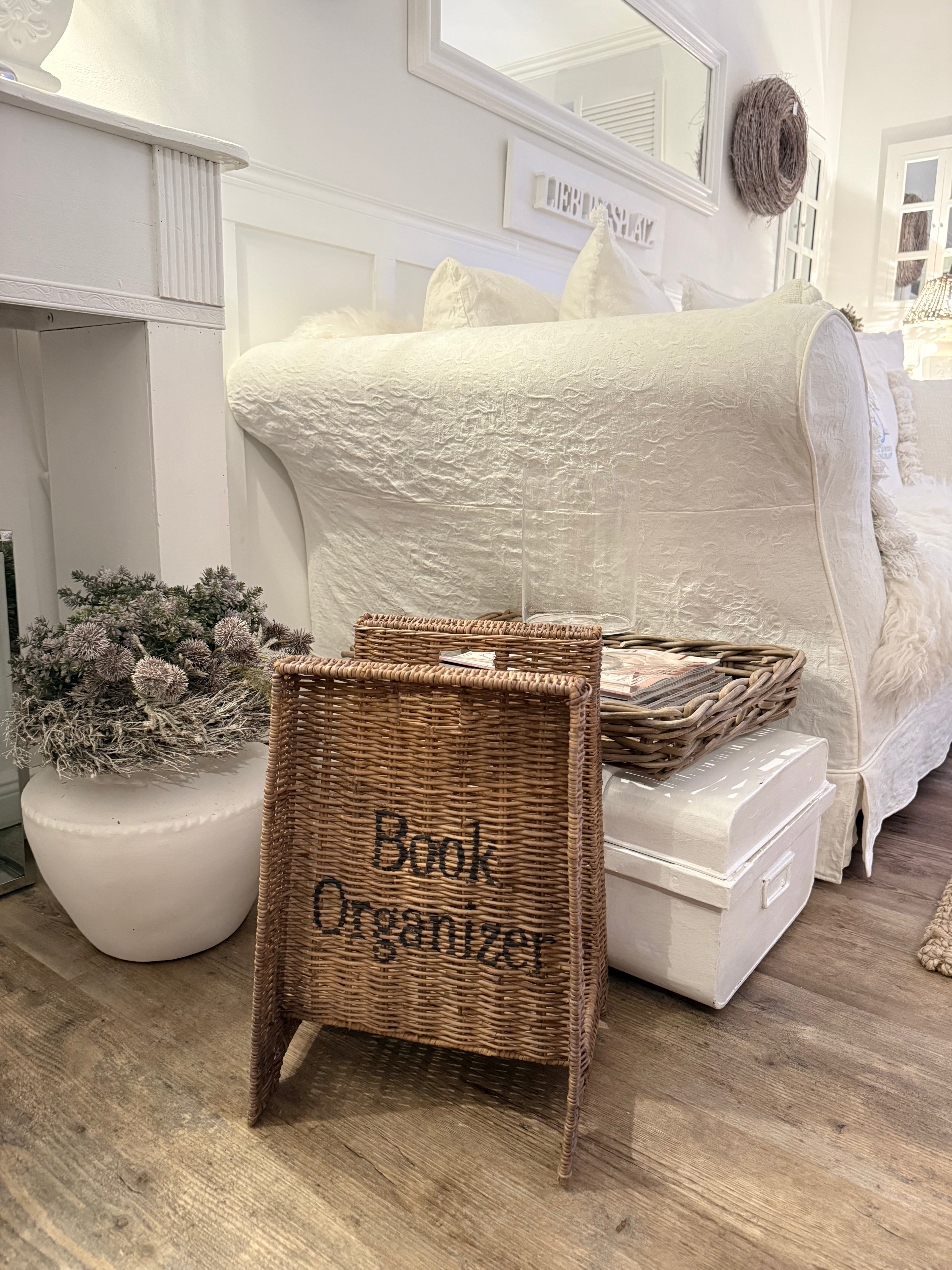 Rattan Bücher-Organizer