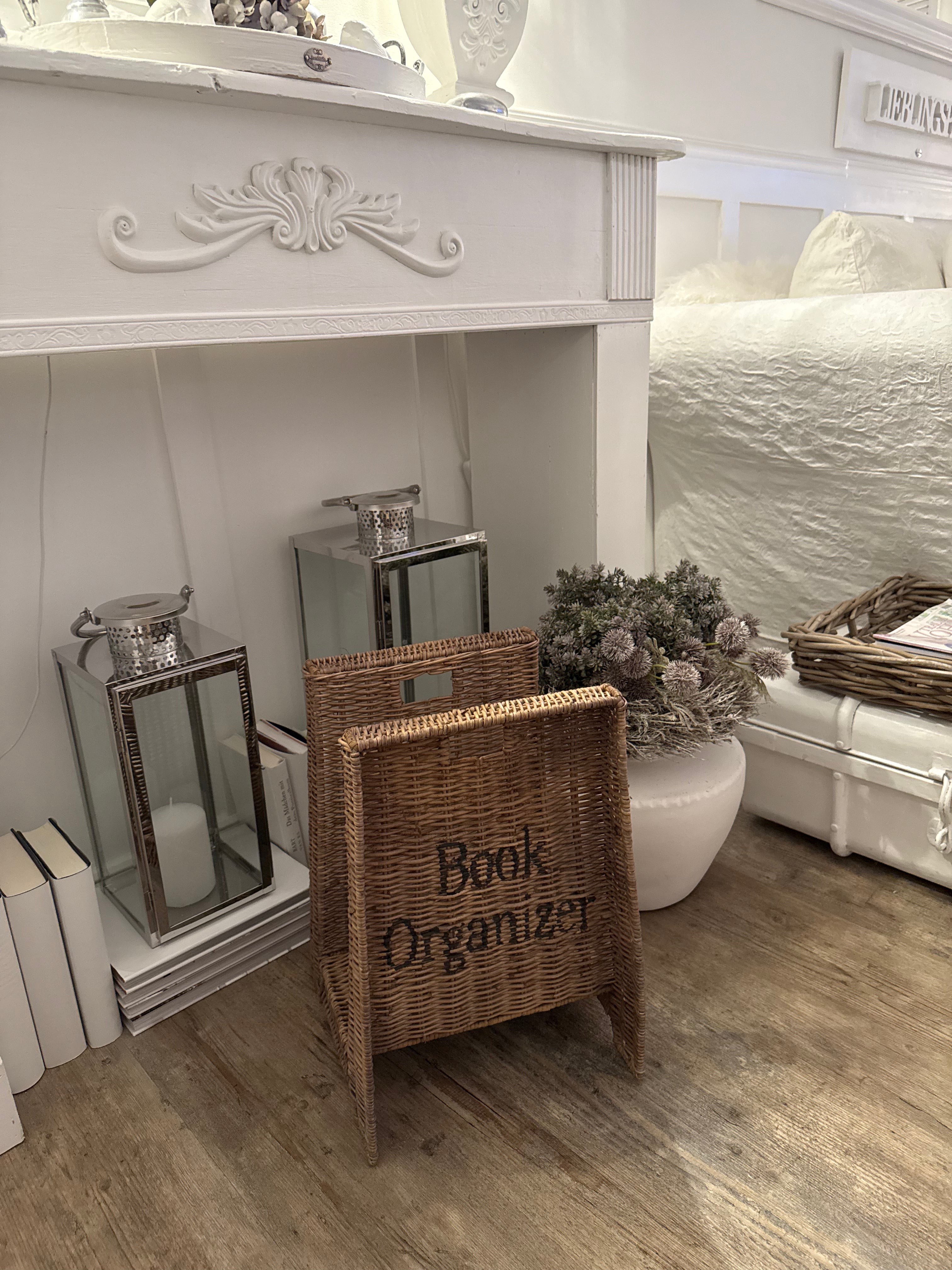 Rattan Bücher-Organizer