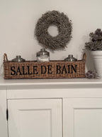 Rattan Korb mit Schriftzug