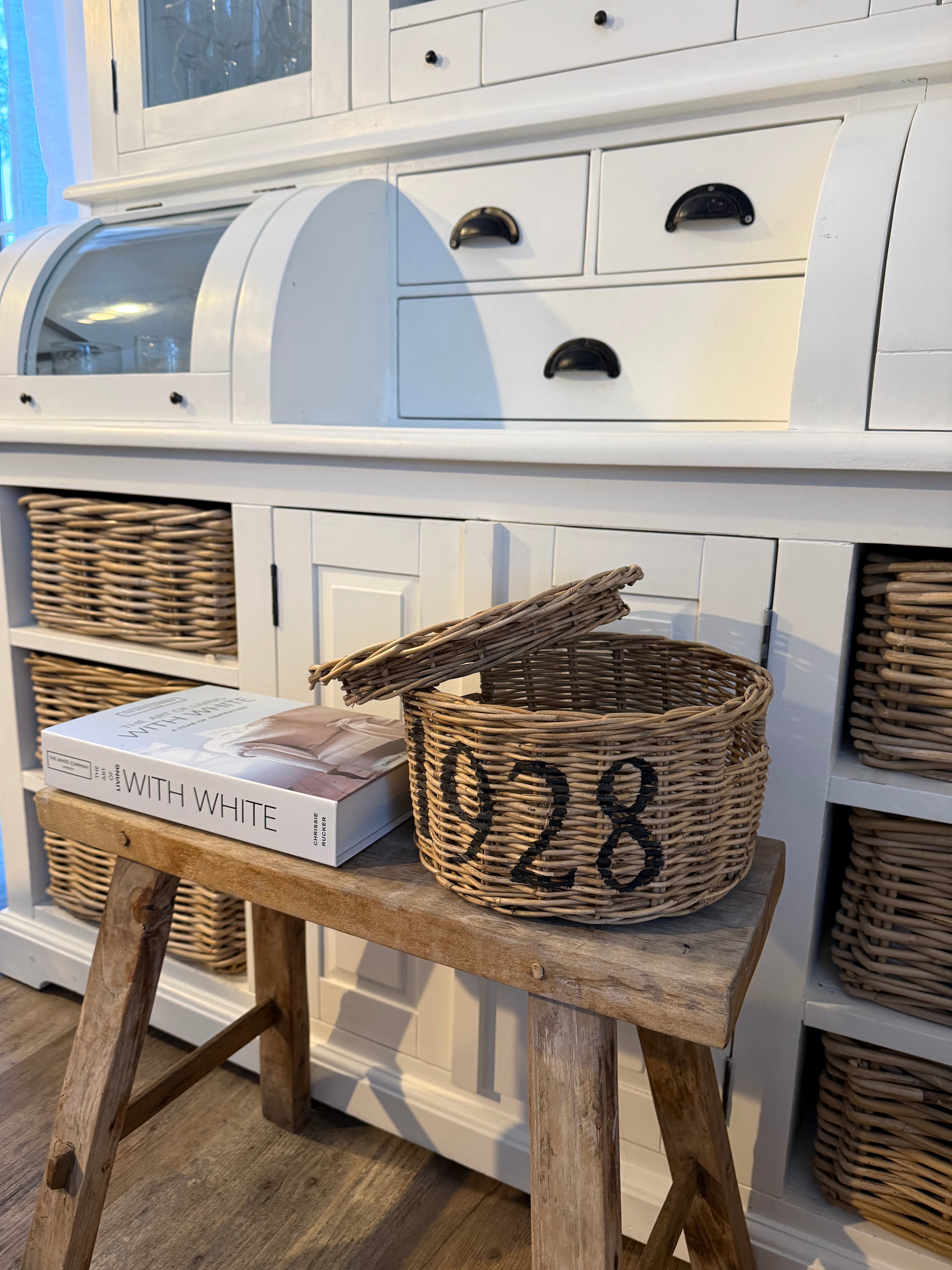 Rattan Korb mit Deckel