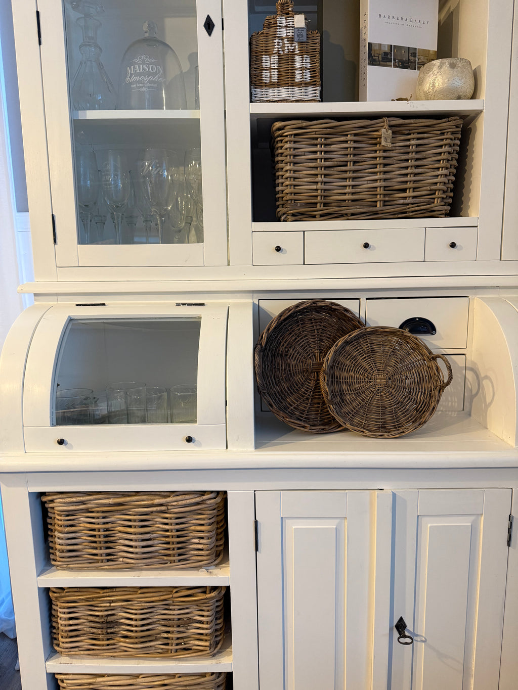 Rattan Tablett 2er Set
