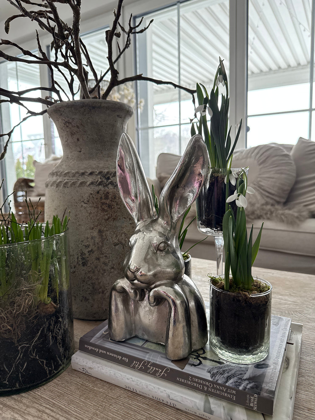 Osterhase Silber