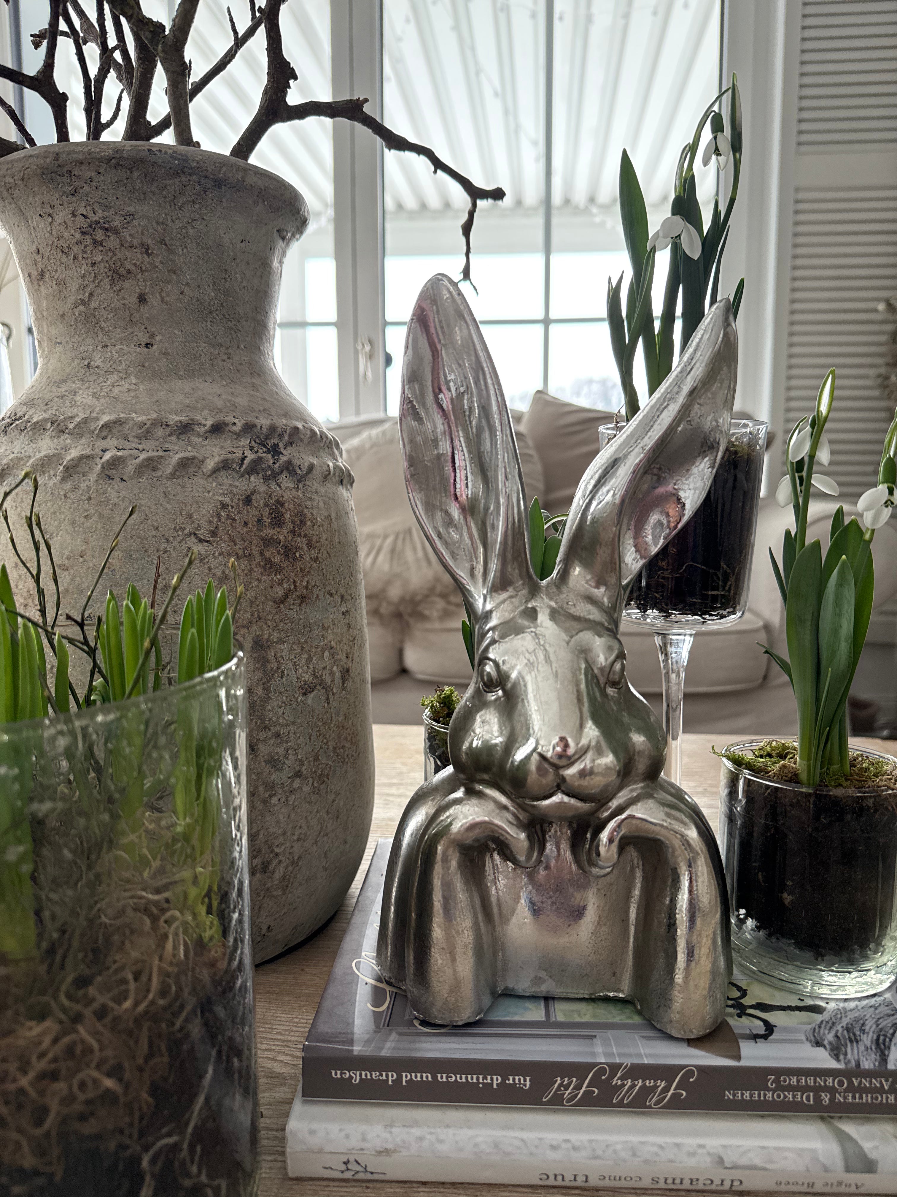 Osterhase Silber