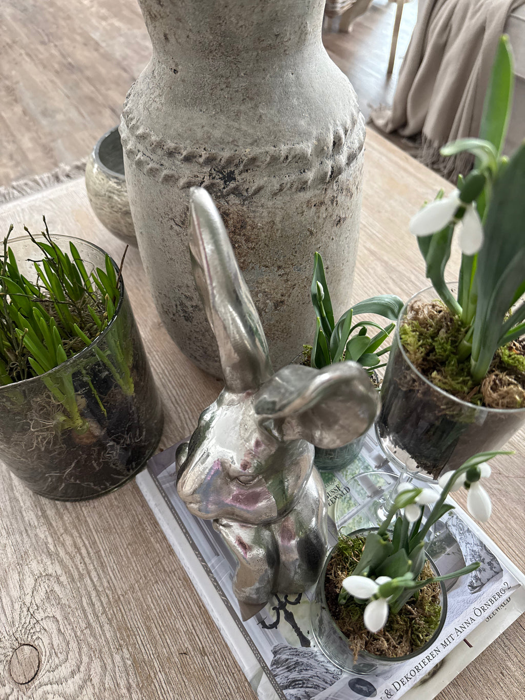 Osterhase Silber