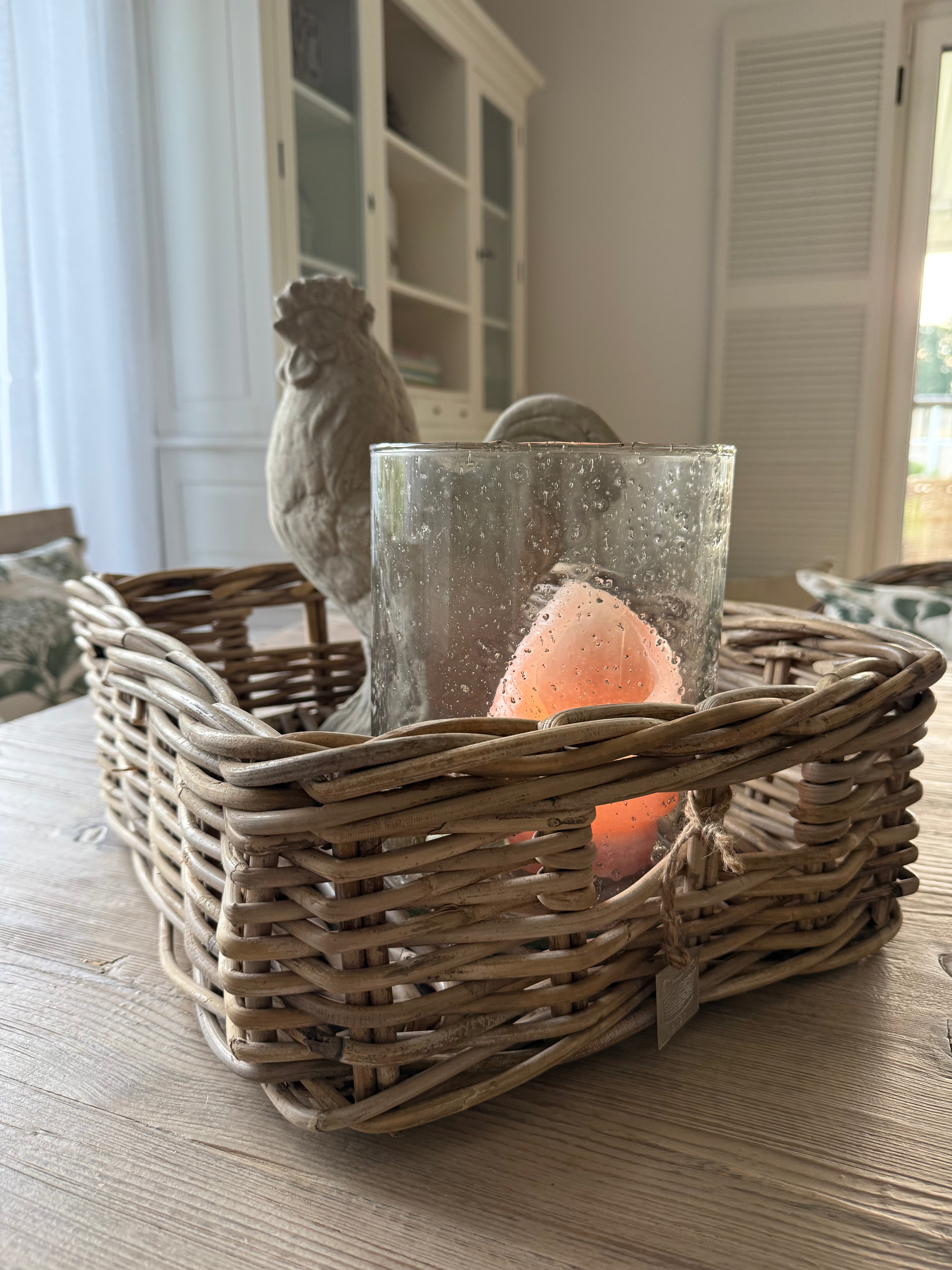 Rattan-Tablett im Landhaus- & Farmhouse-Stil